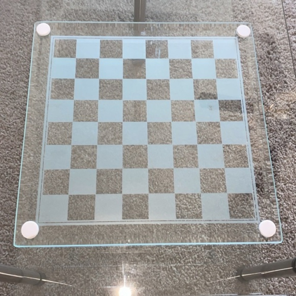 Frosted/Polished Glass Chess Board